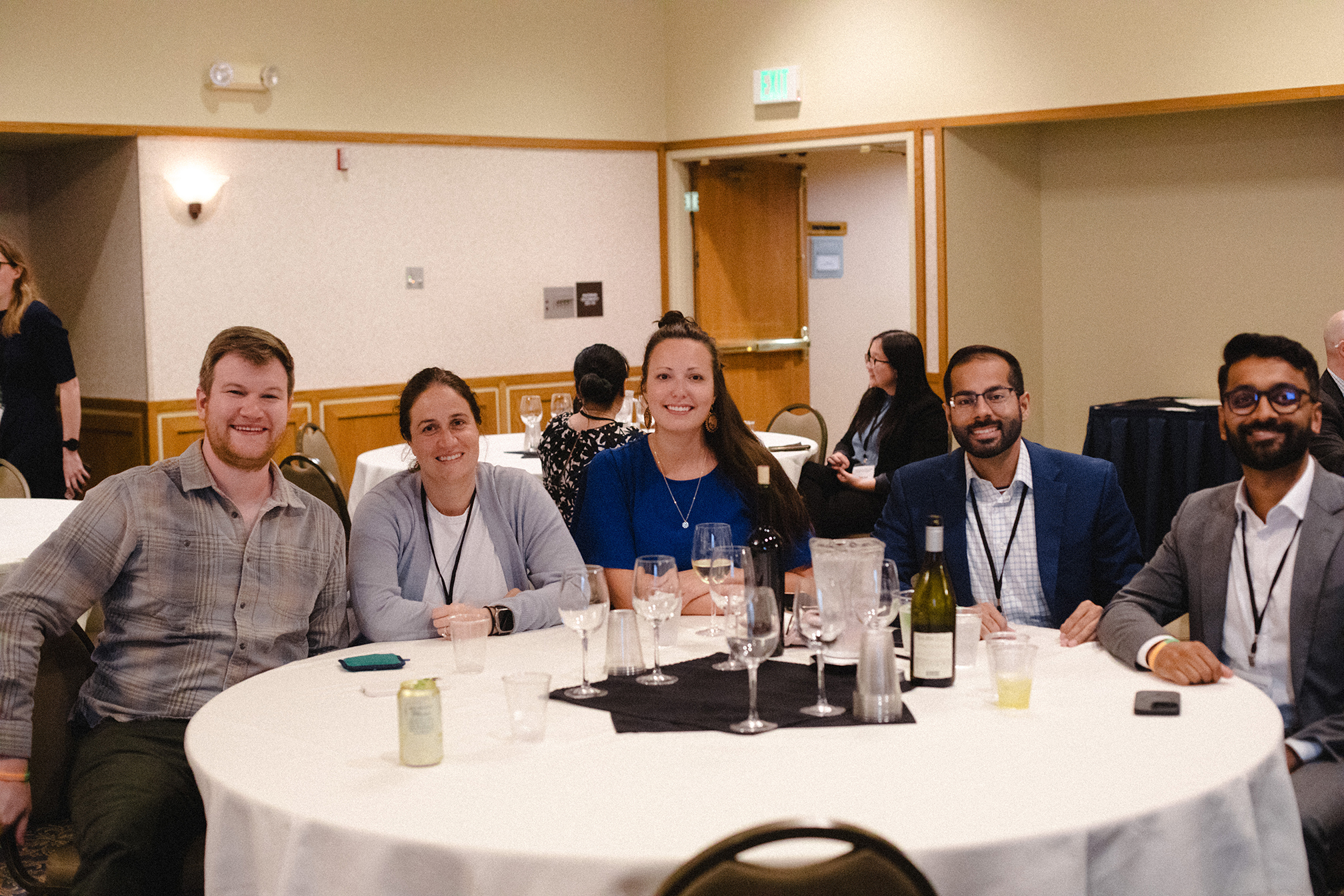 Colleagues gathered at a chapter banquet Colleagues gathered at a chapter banquet